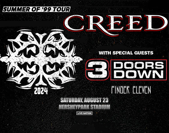 99.9 The Hawk Welcomes Creed and 3 Doors Down to Hersheypark